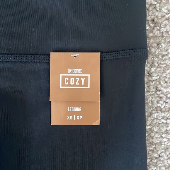 Victorias Secret PINK Cozy Black and White Leggings - Picture 2 of 8